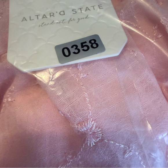 Alter’d State NWT Brittany Eyelet Tiered Mini Dress Sz L Pink - Picture 14 of 15